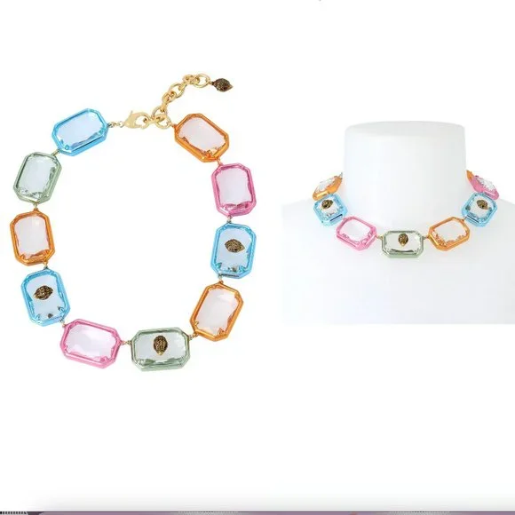 Kurt Geiger Eagle's Head Crystal Collar Necklace - Picture 2 of 5